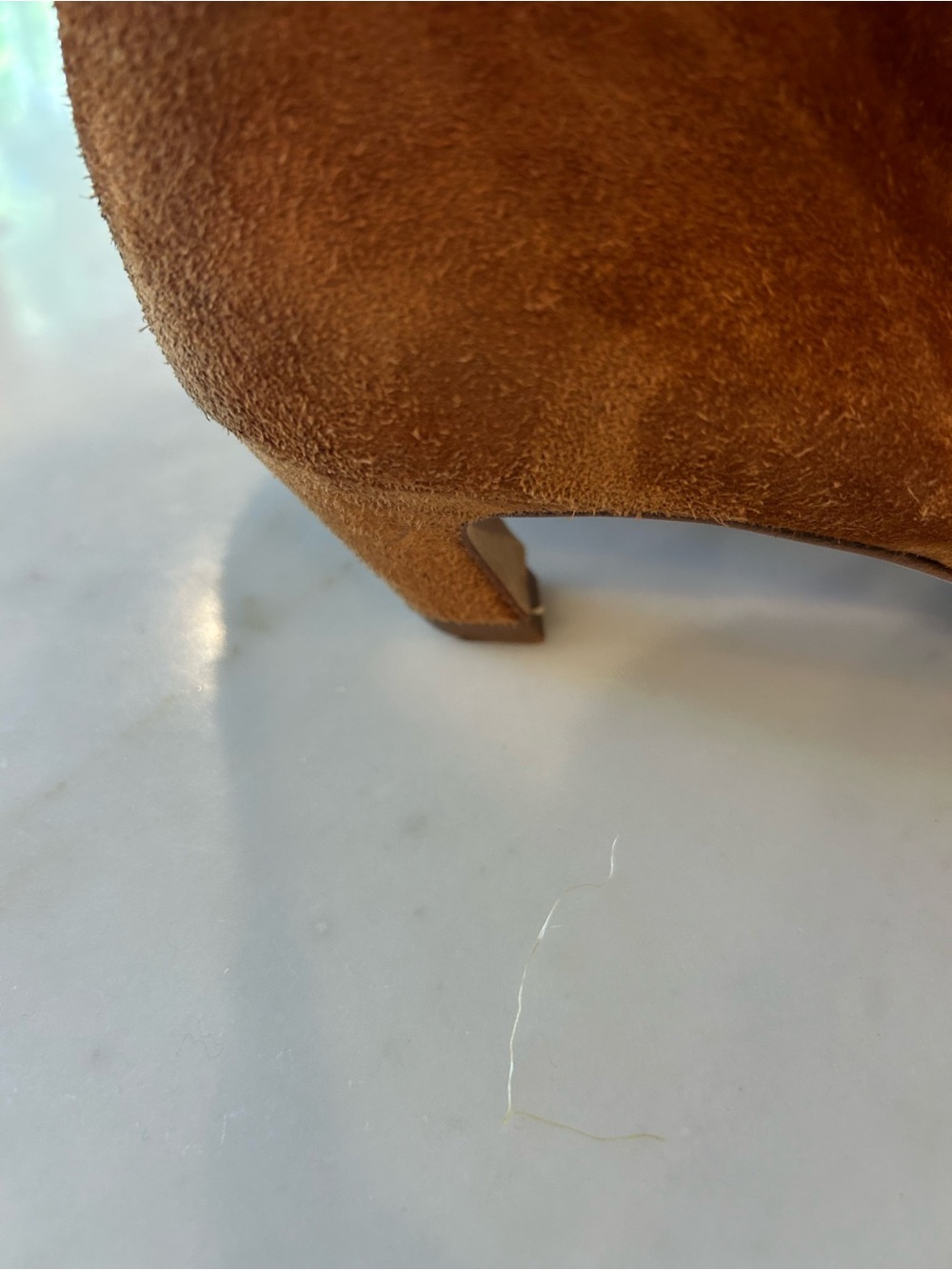 Women's Suede Pointed-Toe Ankle Boots - Rust Suede Khaite - Picture 11 of 11